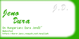 jeno dura business card